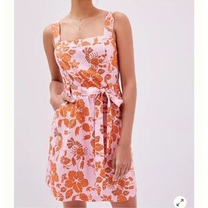 NWT Anthropologie + Farm Rio Floral Mini Dress in Pink